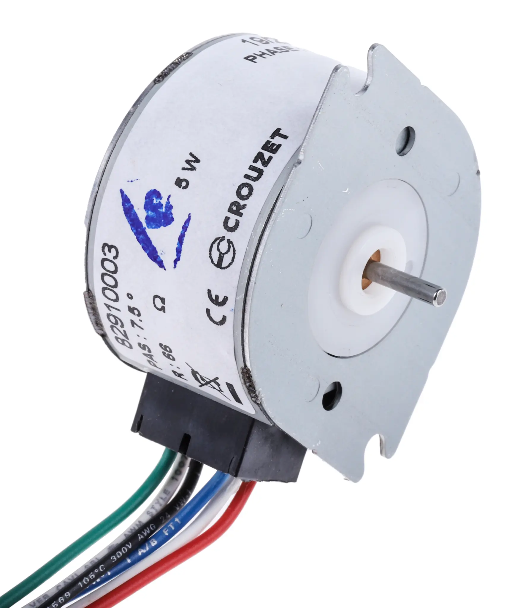 Produktfoto 1 von Crouzet Permanentmagnet 7.5 ° Schrittmotor 5 V / 190 mA 20 mNm, 35 mm Wellen-Ø 2 mm