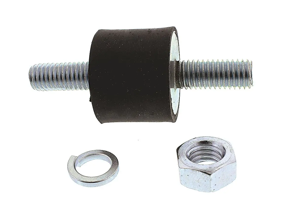 Produktfoto 1 von FIBET Gummi Vibrationsdämpfer, Außen-/Außengewinde Puffer M8, Ø 25mm x 60mm