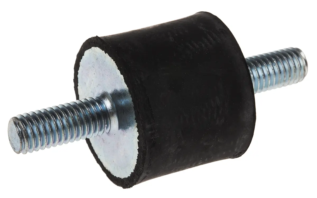 Produktfoto 1 von FIBET Gummi Vibrationsdämpfer, Außen-/Außengewinde Puffer M8, Ø 30mm x 65mm