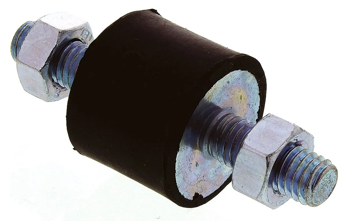 Produktfoto 1 von FIBET Gummi Vibrationsdämpfer, Außen-/Außengewinde Puffer M8, Ø 25mm x 60mm
