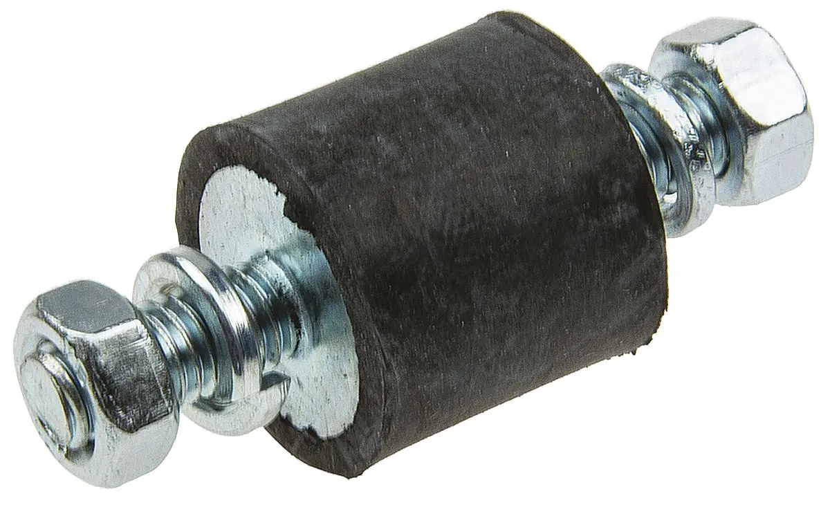 Produktfoto 1 von FIBET Gummi Vibrationsdämpfer, Außen-/Außengewinde Puffer M5, Ø 16mm x 39mm