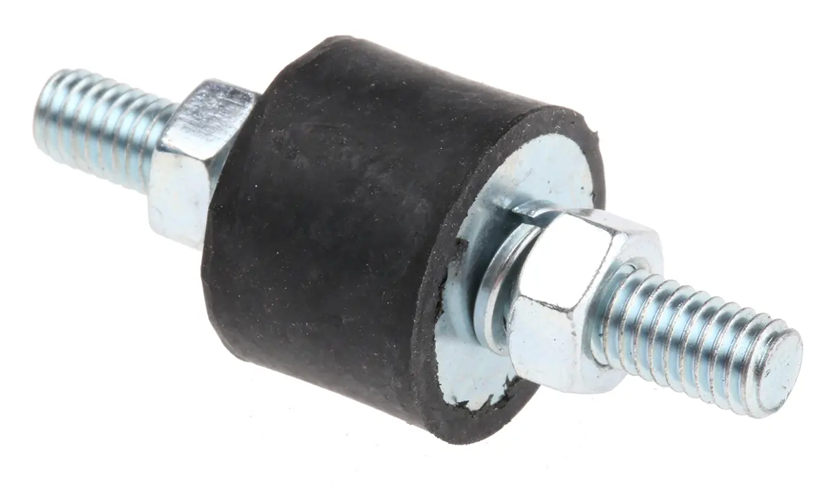 Produktfoto 1 von FIBET Gummi Vibrationsdämpfer, Außen-/Außengewinde Puffer M6, Ø 20mm x 51mm