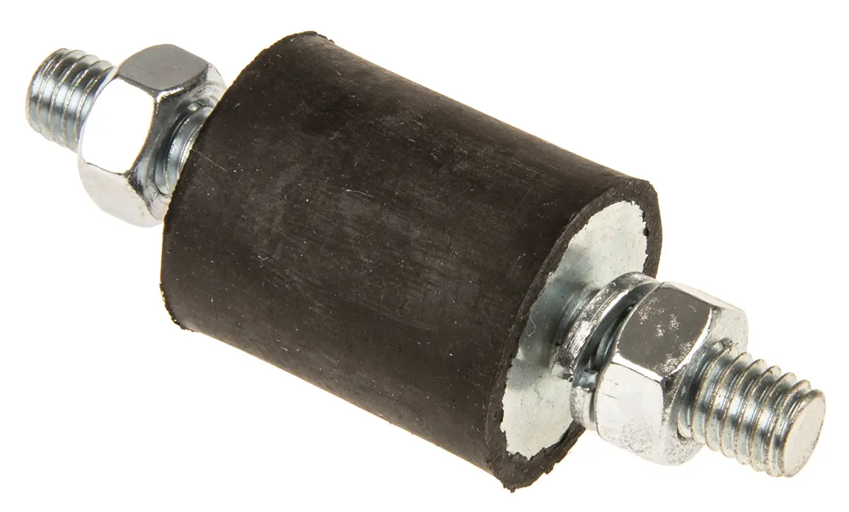 Produktfoto 1 von FIBET Gummi Vibrationsdämpfer, Außen-/Außengewinde Puffer M8, Ø 25mm x 70mm