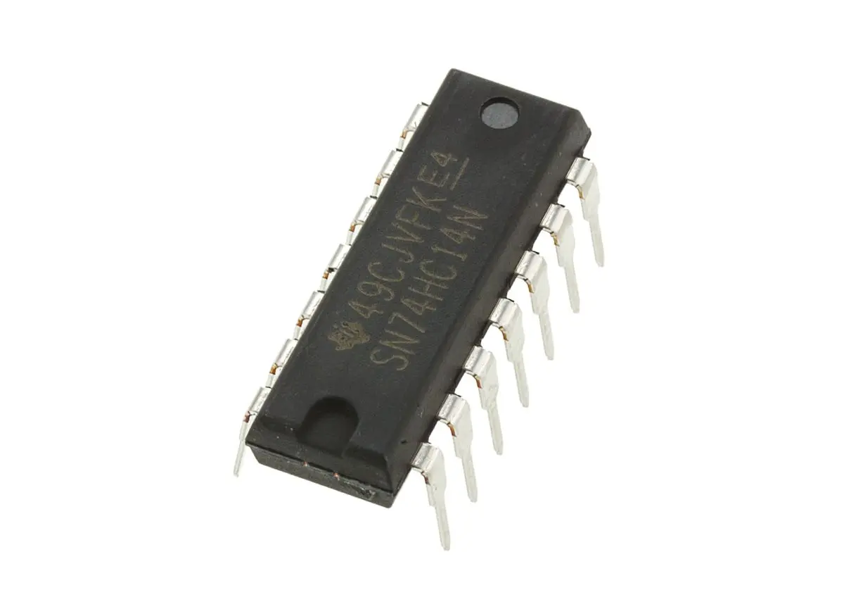 Produktfoto 1 von Texas Instruments Frequenzumrichter, Frequenzumrichter Schmitt-Trigger-Eingang Schmitt-Trigger 6 14-Pin 155 ns, PDIP