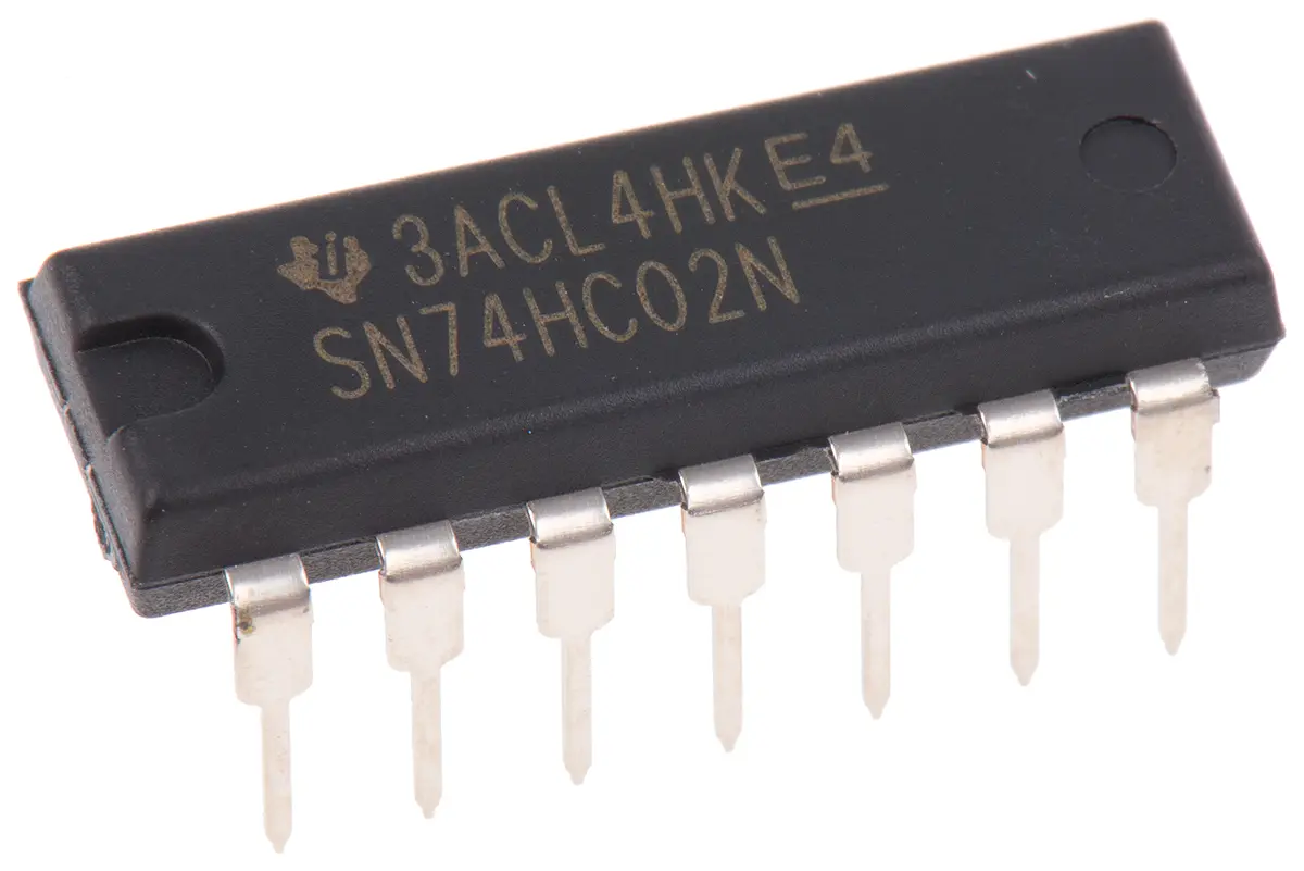 Produktfoto 1 von Texas Instruments Logikgatter, 4-Elem., NOR, HC, Push-Pull, 5.2 mA, 14-Pin, PDIP, 2