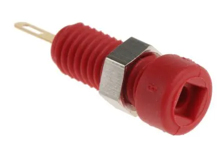 Produktfoto 1 von Hirschmann Test & Measurement 2 mm Buchse Rot Buchse für Laborstecker, Kontakt Gold, Nickel, 60V dc 6A Lot