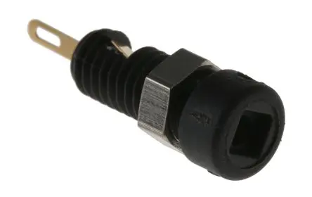 Produktfoto 1 von Hirschmann Test & Measurement 2 mm Buchse Schwarz Buchse für Laborstecker, Kontakt Nickel, Gold, 60V dc 6A Lot