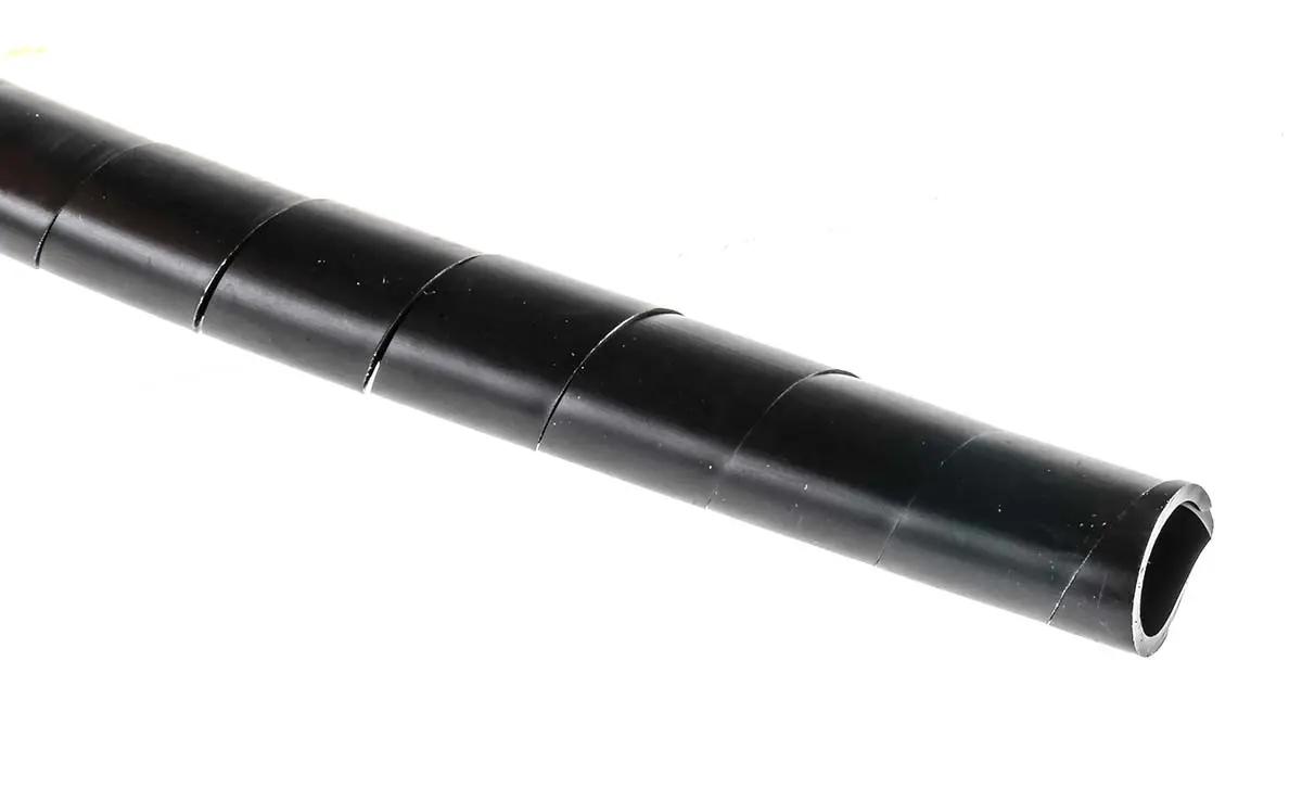 Produktfoto 1 von HellermannTyton SBPE Spiral-Kabelumwicklung / 10 mm Polyethylen Schwarz, für Kabel-Ø 9 mm bis 100 mm, Länge 5 m