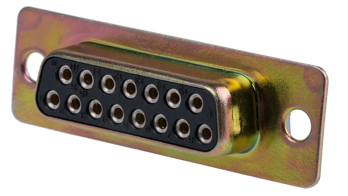 Produktfoto 1 von ITT Cannon D3HC-MP-M D-Sub-Steckverbinder A, 15-polig 2.84 mm Raster, Panel Buchse