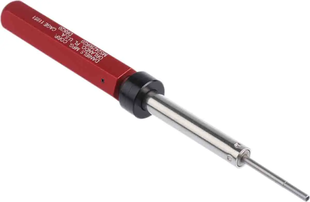 Produktfoto 1 von DMC MS24256R20 Crimp-Ausziehwerkzeug, Crimpbefestigung, Ausziehwerkzeug für Größe  20 AWG, 133.35 mm lang Spitzen L.