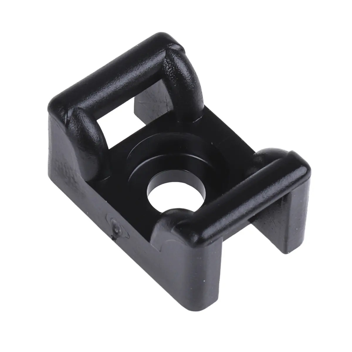 HellermannTyton Schraubbefestigung KR Befestigungssockel, Nylon 6.6 Schwarz 18 mm x 6 mm Kabelbinder x 12 mm für 4.5 mm