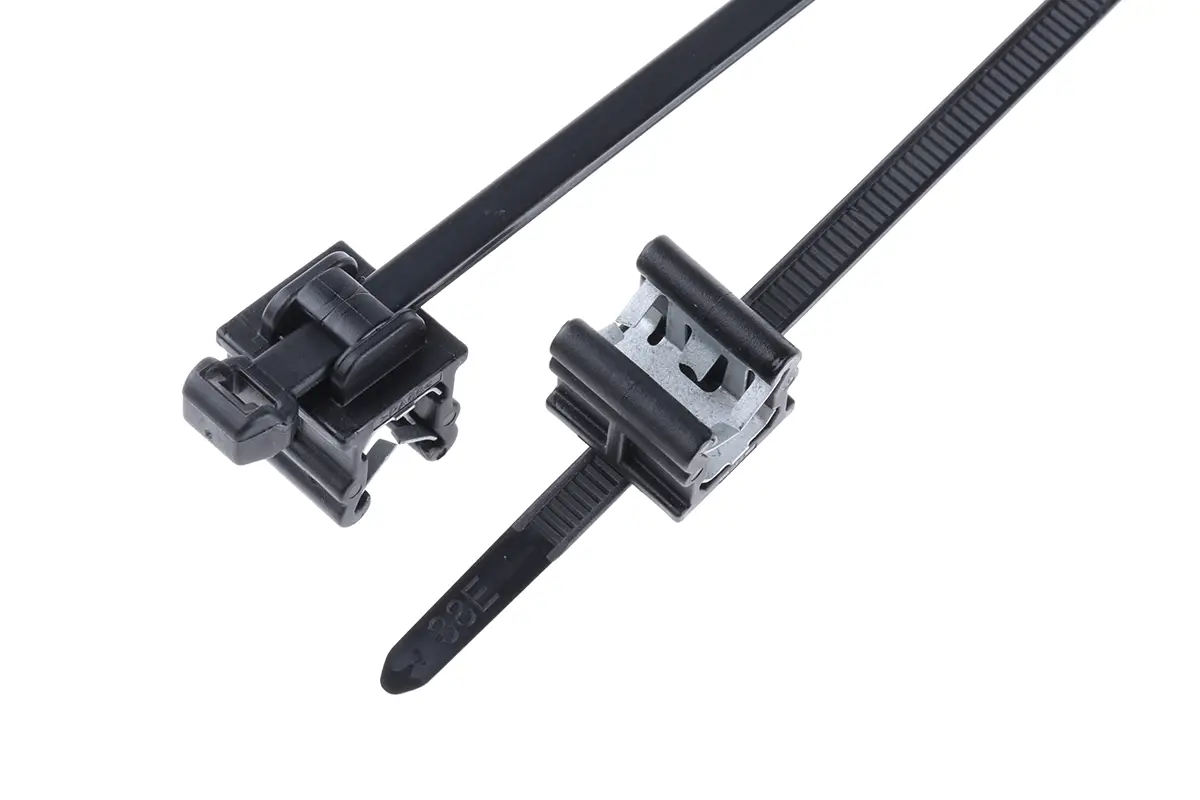 Produktfoto 1 von HellermannTyton T50ROSEC20 Nylon 6.6 Kabelbinder Baugruppe Schwarz 4.6 mm x 200 mm