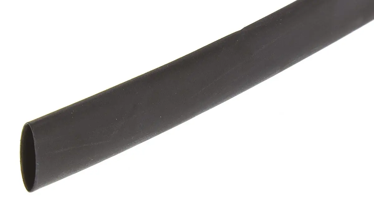 Produktfoto 1 von HellermannTyton HIS-3 Wärmeschrumpfschlauch, Polyolefin vernetzt Schwarz, Ø 9.5 mm Schrumpfrate 3:1, Länge 5m