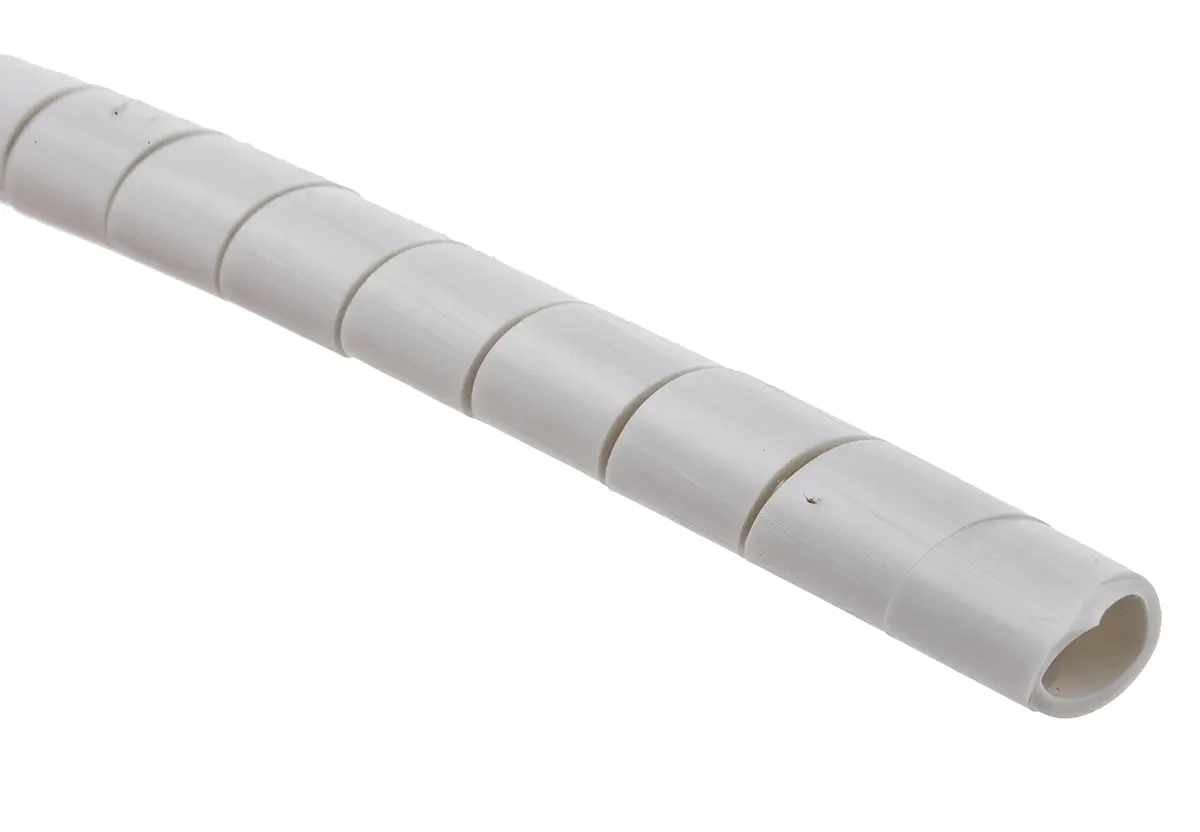 Produktfoto 1 von HellermannTyton SBPE Spiral-Kabelumwicklung / 10 mm Polyethylen Grau, für Kabel-Ø 9 mm bis 100 mm, Länge 30 m