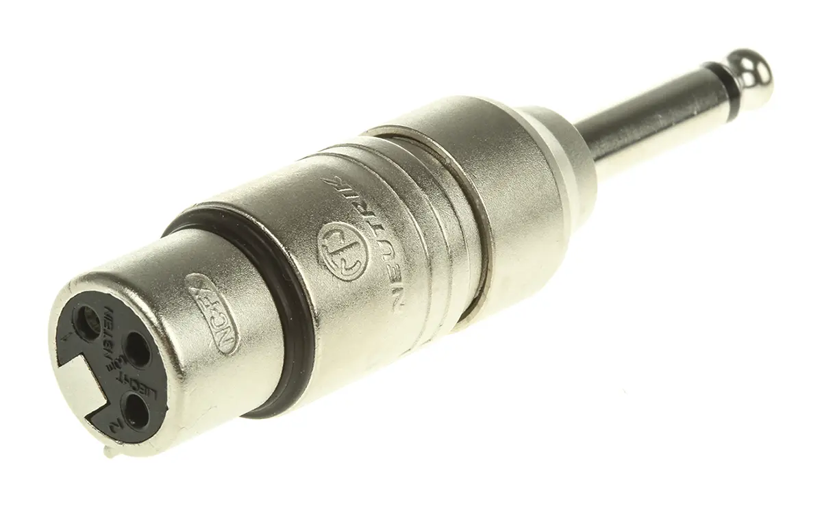 Produktfoto 1 von Neutrik Gerade Mono 6,35 mm XLR Stecker Audio AV-Adapter Buchse, 90 mm