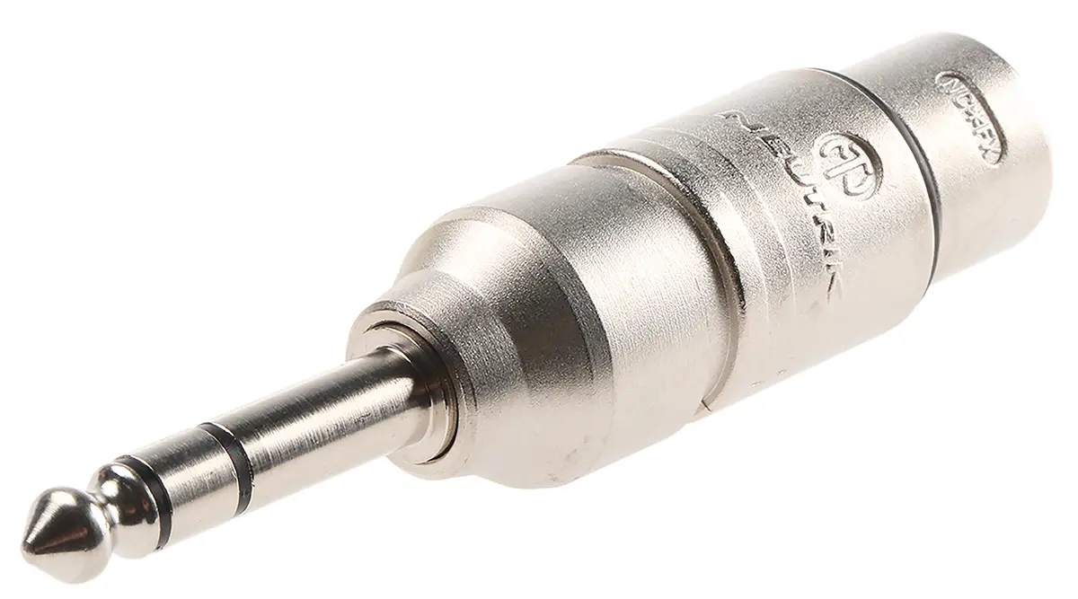 Produktfoto 1 von Neutrik Gerade Stereo 6,35 mm XLR Buchse Audio AV-Adapter Stecker, 90 mm