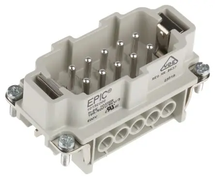EPIC H-BE Modul für robusten Stromversorgungsstecker Stecker, 10-polig 16A, Kabel, Steckverbindereinsatz