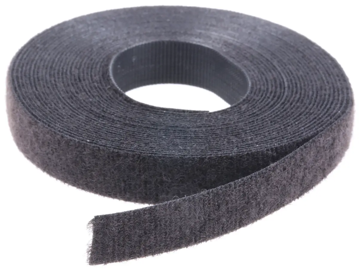 Produktfoto 1 von HellermannTyton TEXTIE Polyamid, Polyethylen Kabelmarkierung Haken & Schleife Schwarz 12.5 mm x 5 m