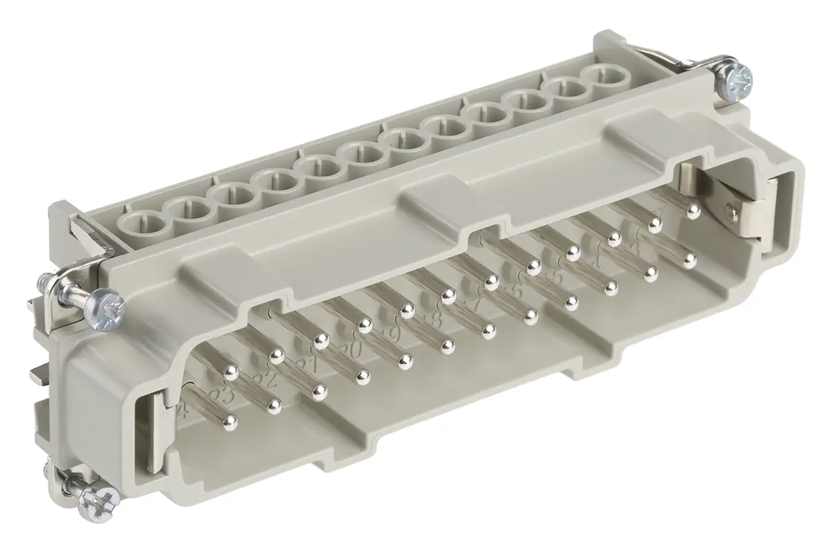 Produktfoto 1 von EPIC H-BE Stromversorgungssteckverbinder in robuster Ausführung Stecker, 24-polig 16A, Kabel, Steckverbindereinsatz