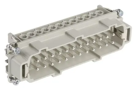 Produktfoto 1 von EPIC H-BE Stromversorgungssteckverbinder in robuster Ausführung Stecker, 24-polig 16A, Kabel, Steckverbindereinsatz
