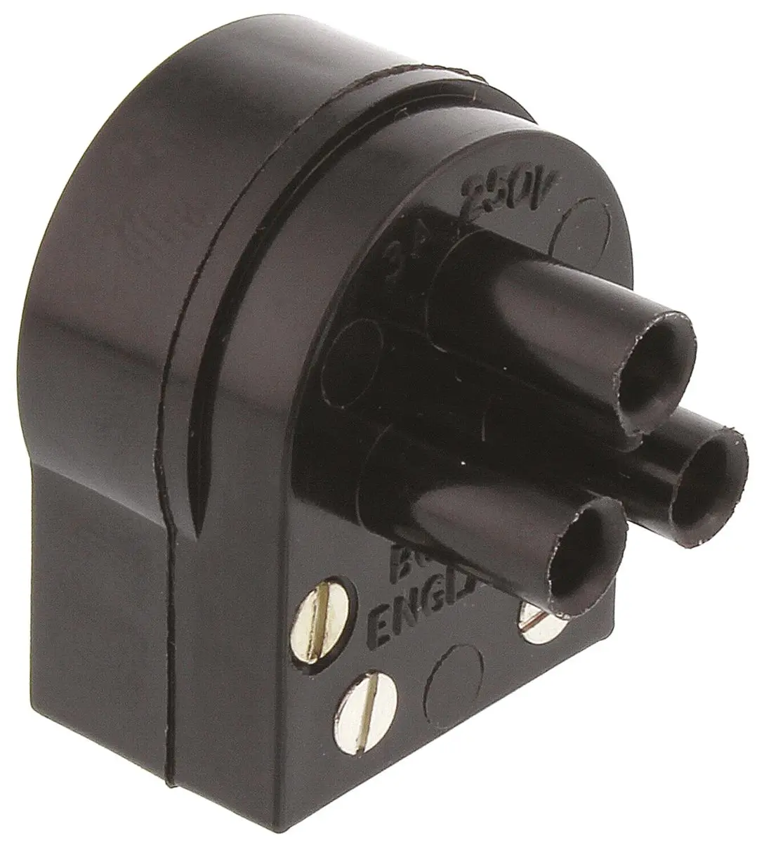 Produktfoto 1 von Bulgin Netzstecker, 3, Nickel Schraubbefestigung, Kabel ø 7.9 mm, Kabel 3A, 250 V ac