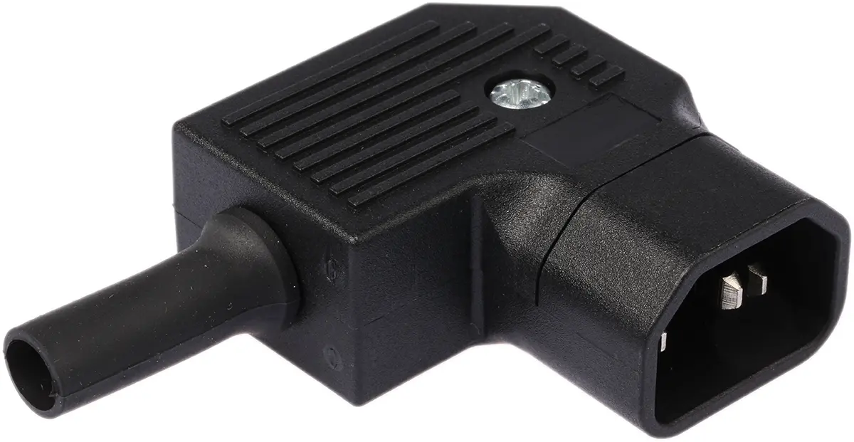 Produktfoto 1 von Bulgin PX0686 IEC-Steckverbinder C14 250V, gewinkelt Stecker, Kabel 10A, 2-poliger Stecker Japan