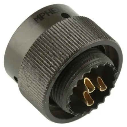 Produktfoto 1 von Amphenol Limited, 62 GB MIL-Spec Rundsteckverbinder Gerade, 3-polig, 850V ac, Kabel, Gehäuse 12 Stecker, MIL-DTL-26482,