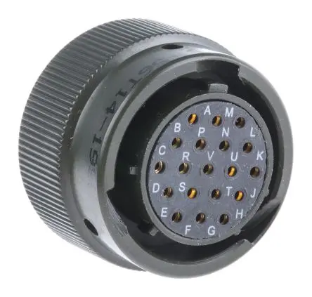Produktfoto 1 von Amphenol Limited, 62 GB Kupfer, Zinn MIL-Spec Rundsteckverbinder Gerade, 19-polig, 500 V ac, 700V dc, Kabel, Gehäuse 14