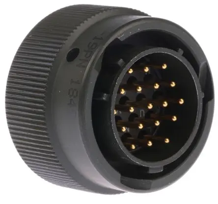 Produktfoto 1 von Amphenol Limited, 62 GB Kupfer, Zinn MIL-Spec Rundsteckverbinder Gerade, 19-polig, 500 V ac, 700V dc, Kabel, Gehäuse 14