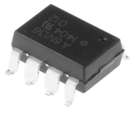 Produktfoto 1 von Broadcom 6N136 Oberfläche 1 Optokoppler DC-In, 8-Pin PDIP, Isolation 3750 V ac