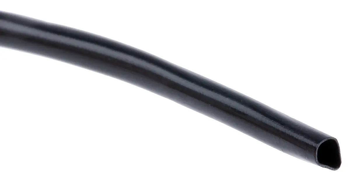 Produktfoto 1 von HellermannTyton LVR Wärmeschrumpfschlauch, Polyvinylchlorid Schwarz, Ø 3.2 mm Schrumpfrate 2:1, Länge 5m