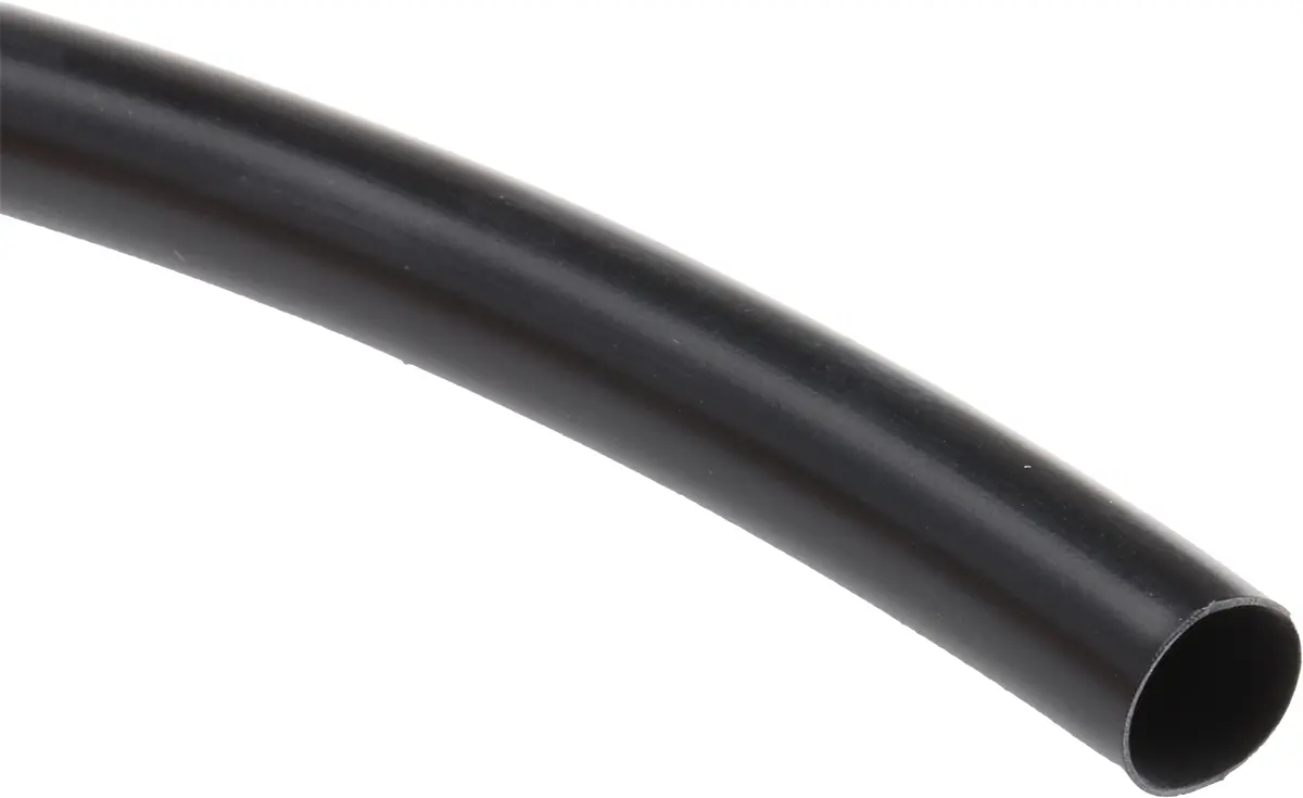 Produktfoto 1 von HellermannTyton LVR Wärmeschrumpfschlauch, Polyvinylchlorid Schwarz, Ø 9.5 mm Schrumpfrate 2:1, Länge 5m