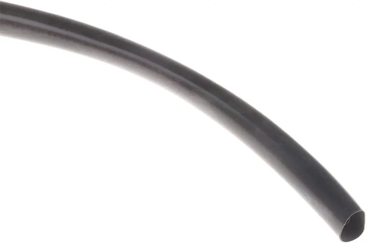 Produktfoto 1 von HellermannTyton LVR Wärmeschrumpfschlauch, Polyvinylchlorid Schwarz, �� 12.7 mm Schrumpfrate 2:1, Länge 5m