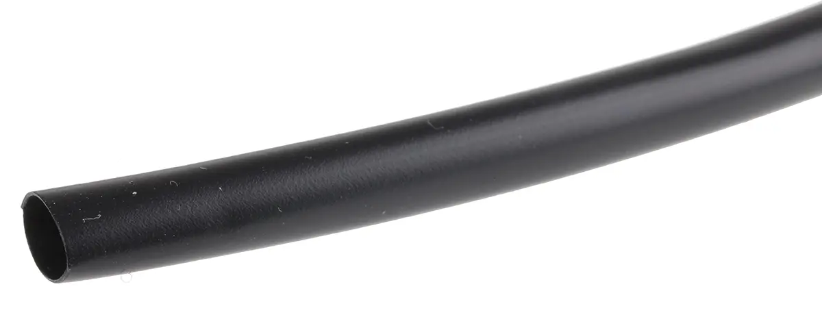 Produktfoto 1 von HellermannTyton LVR Wärmeschrumpfschlauch, Polyvinylchlorid Schwarz, Ø 4.8 mm Schrumpfrate 2:1, Länge 5m