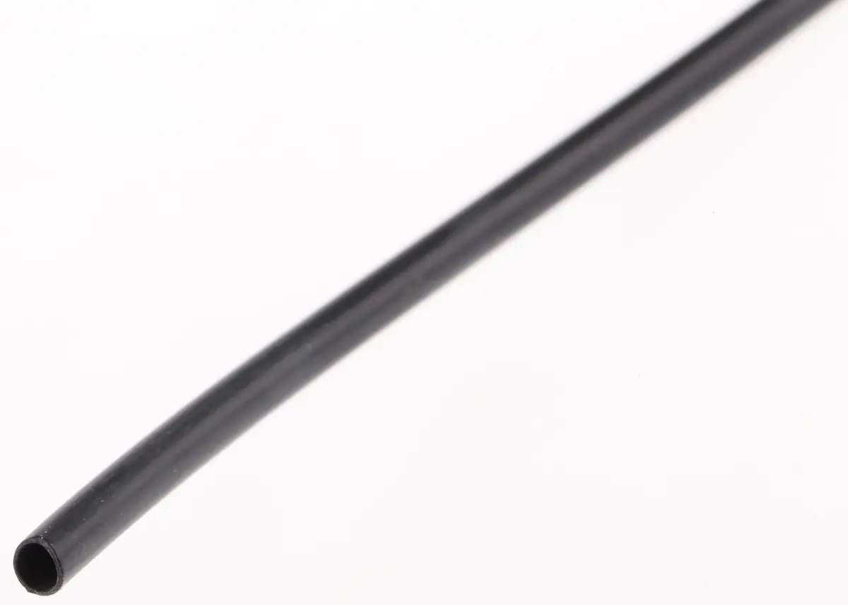 Produktfoto 1 von HellermannTyton LVR Wärmeschrumpfschlauch, Polyvinylchlorid Schwarz, Ø 2.4 mm Schrumpfrate 2:1, Länge 5m