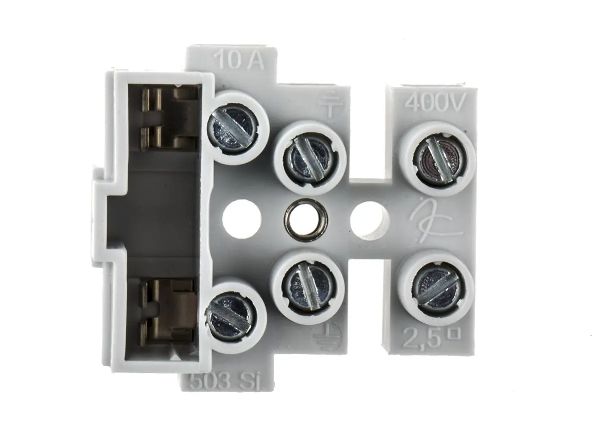 Produktfoto 1 von RS PRO Nylon Abgesicherter Anschlussklemmenblock 10A transparent 3-polig Schraubbefestigung 6mm²