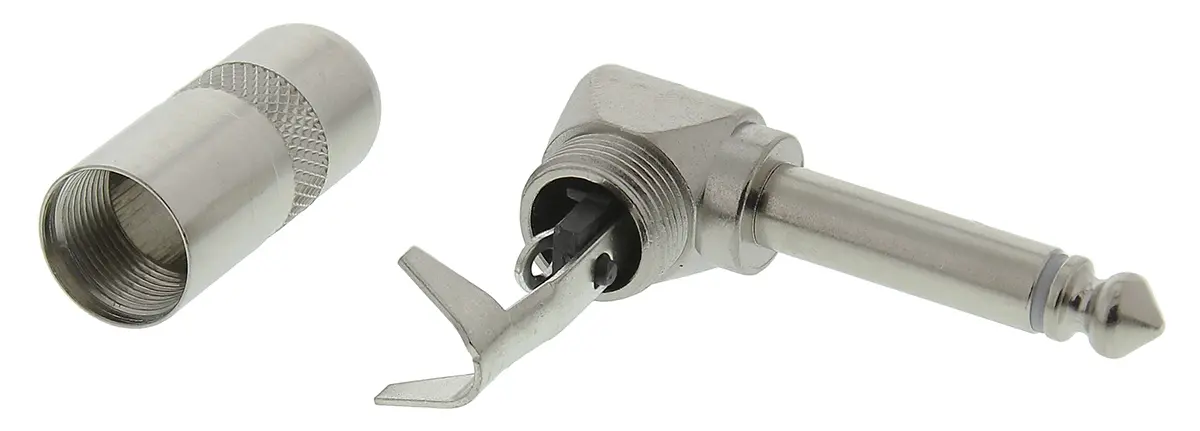 Produktfoto 1 von Switchcraft Klinkenstecker 6.35 mm gewinkelt Kabel Stecker 2 S/W