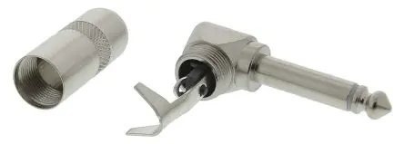 Produktfoto 1 von Switchcraft Klinkenstecker 6.35 mm gewinkelt Kabel Stecker 2 S/W