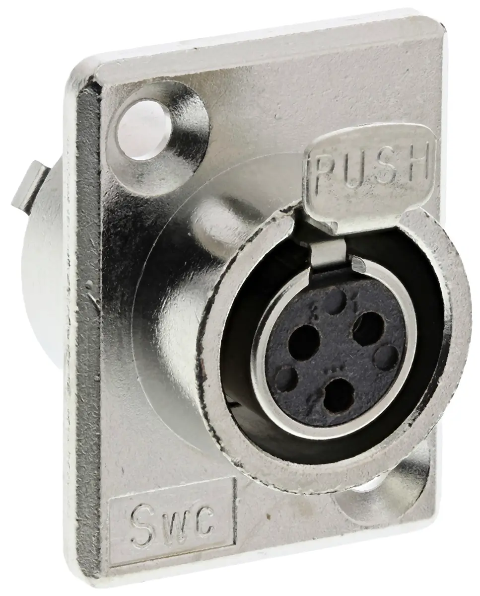 Produktfoto 1 von Switchcraft Gerade 3-polig Panel Buchse Silber Natur XLR-Steckverbinder, 125 V