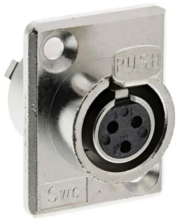Produktfoto 1 von Switchcraft Gerade 3-polig Panel Buchse Silber Natur XLR-Steckverbinder, 125V