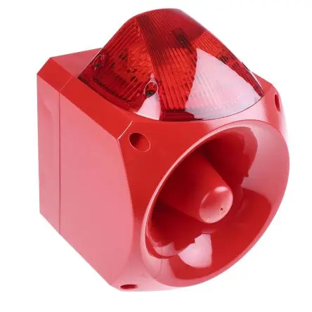 Produktfoto 1 von Klaxon PNV Sirene 24V Rot IP66 / 110 dB 110 dB @ 1m