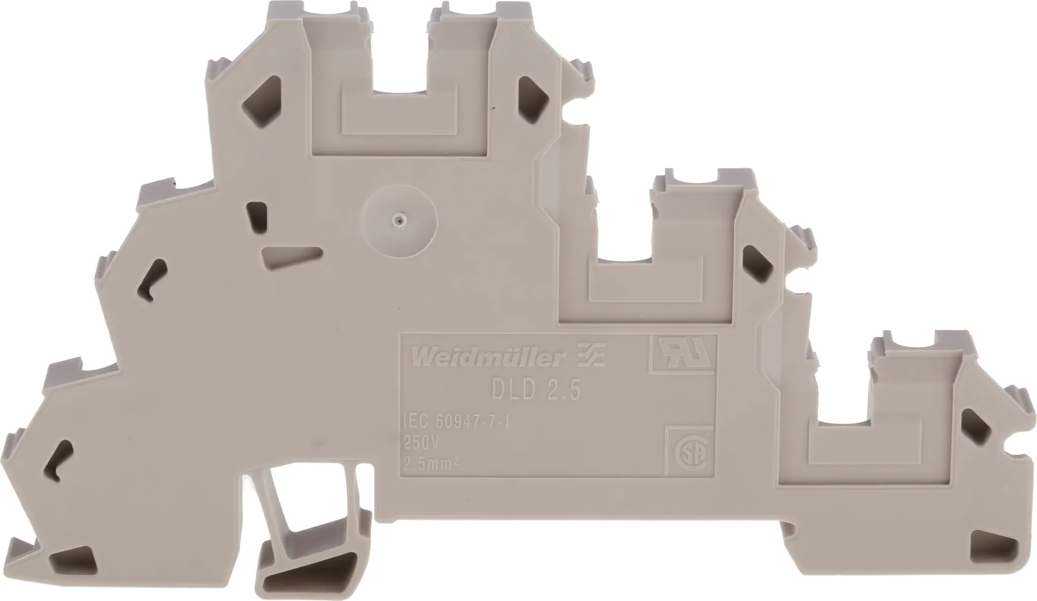 Produktfoto 1 von Weidmüller DLD Anschlussklemmenblock für Durchkontaktierung 3 Braun, 2.5 mm², 250 V Schraubbefestigung