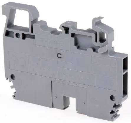 Produktfoto 1 von Entrelec SNA Anschlussklemmenblock DIN-Schiene 1 Grau, 4mm², 800V ac Schraubbefestigung