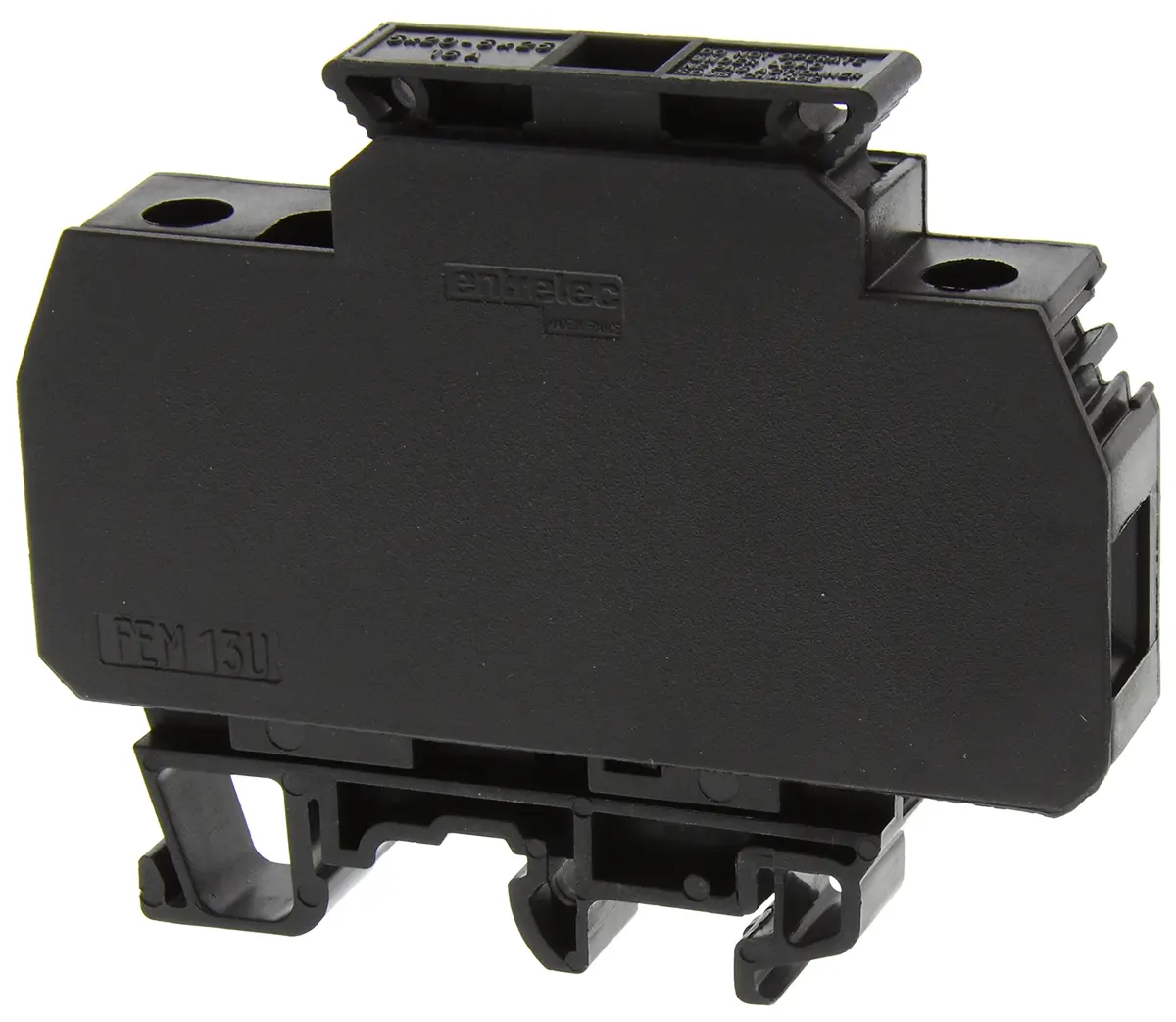 Produktfoto 1 von Entrelec MU Reihenklemme mit Sicherungshalter 1 Schwarz, 10mm², 16 mm², 750V Schraubbefestigung Abgesichert