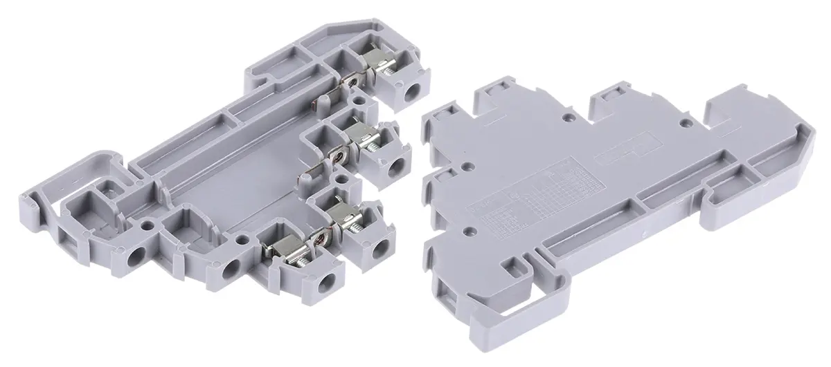 Produktfoto 1 von Entrelec SNA Anschlussklemmenblock DIN-Schiene 3 Grau, 2.5 mm², 380 V ac Schraubbefestigung