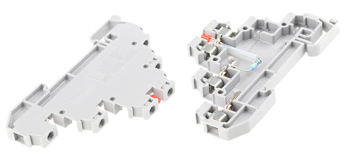 Entrelec SNA Anschlussklemmenblock DIN-Schiene 3 Grau, 2.5 mm², 380 V ac Schraubbefestigung