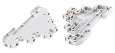 Produktfoto 1 von Entrelec SNA Anschlussklemmenblock DIN-Schiene 3 Grau, 2.5mm², 380V ac Schraubbefestigung