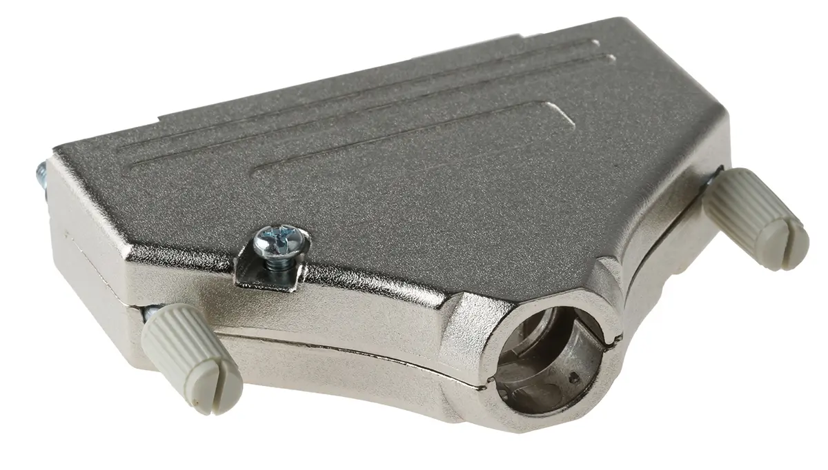 Produktfoto 1 von MH Connectors MHDTZK-RA D-Sub-Gehäuse Gerade, 37-polig, D: D-Sub-Gehäuse Zugentlastung, Silber, Größe C, aus Zink