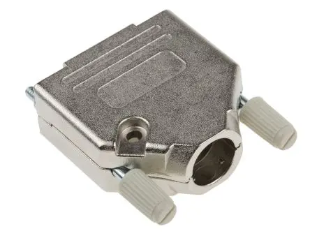 Produktfoto 1 von MH Connectors MHDTZK-RA D-Sub-Gehäuse Gerade, 15-polig, D: D-Sub-Gehäuse Zugentlastung, Silber, Größe A, aus Zink
