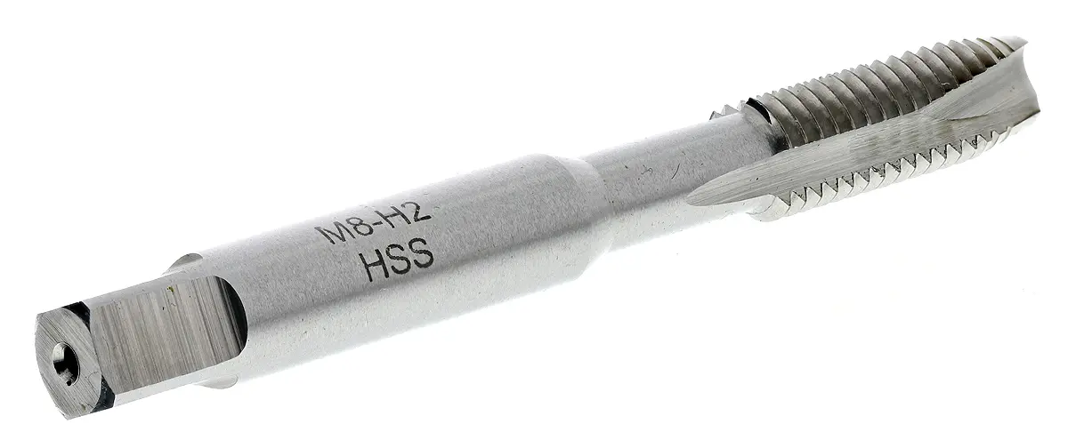 Produktfoto 1 von RS PRO Gewindebohrer HSS Maschinen, Metrisch Spiralkopf, Rechtsgewinde, 1-teilig M8